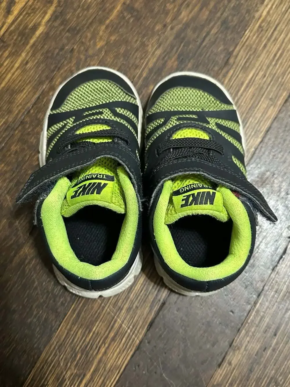 Nike Flex Show Toddler Boy Black Lime Green Athletic Sneakers Shoes 6C